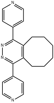 5,6,7,8,9,10-Hexahydro-1,4-di-4-pyridinylcycloocta[d]pyridazine 化学構造式