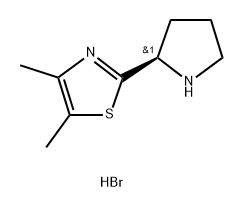 (R)-4,5-dimethyl-2-(pyrrolidin-2-yl)thiazole hydrobromide Structure