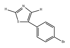 5-(4-bromophenyl)thiazole-2,4-d2,2256712-64-6,结构式