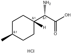 Cyclohexaneacetic acid, α-amino-4-methyl-, hydrochloride (1:1), trans-(αS)- Structure