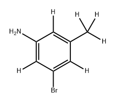 Benzen-2,4,6-d3-amine, 3-bromo-5-(methyl-d3)- 化学構造式