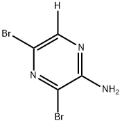 2-Pyrazin-6-d-amine, 3,5-dibromo- 结构式