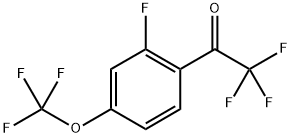 2,2,2-Trifluoro-1-(2-fluoro-4-(trifluoromethoxy)phenyl)ethanone Structure