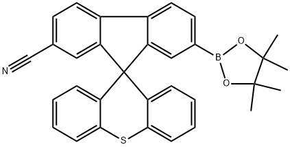 7-硼酸频哪醇酯-螺[9H-芴-9,9′-[9H]硫杂蒽]-2-腈基,2259843-80-4,结构式