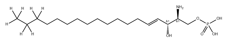 鞘氨醇-1-磷酸酯-D7(D18:1) 结构式