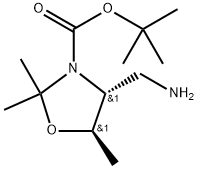 (4R,5R)-tert-butyl 4-(aminomethyl)-2,2,5-trimethyloxazolidine-3-carboxylate Structure