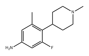 3-氟-5-甲基-4-(1-甲基哌啶-4-基)苯胺, 2263911-73-3, 结构式