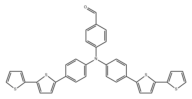 4-((4-([2,2'-bithiophen]-5-yl)phenyl)(4-([2,3'-bithiophen]-5'-yl)phenyl)amino)benzaldehyde Struktur