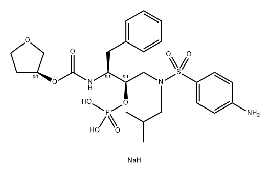 FOSAMPRENAVIR SODIUM, 226700-80-7, 结构式