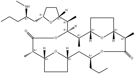 去-N-甲基帕马霉素-593A 结构式