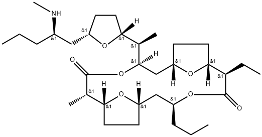 デ-N-メチルパママイシン593B 化学構造式
