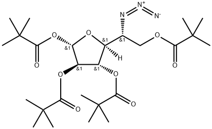 (3R,4S,5S)-5 - ((R)-1-叠氮基-2-(新戊酰氧基)乙基)四氢呋喃-2,3,4-三, 226877-06-1, 结构式