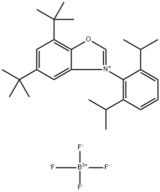 5,7-Di-tert-butyl-3-(2,6-diisopropylphenyl)benzo[d]oxazol-3-ium tetrafluoroborate 化学構造式