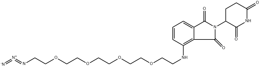 Pomalidomide-PEG4-azide Structure