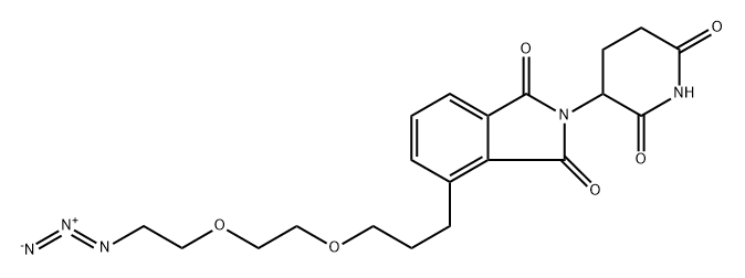 4-(3-(2-(2-azidoethoxy)ethoxy)propyl)-2-(2,6-dioxopiperidin-3-yl)isoindoline-1,3-dione 结构式