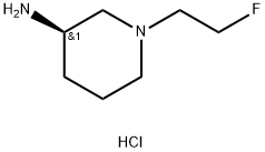 3-Piperidinamine, 1-(2-fluoroethyl)-, hydrochloride (1:1), (3R)- 化学構造式