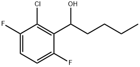 α-Butyl-2-chloro-3,6-difluorobenzenemethanol 结构式