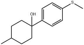 4-methyl-1-(4-(methylthio)phenyl)cyclohexanol 化学構造式