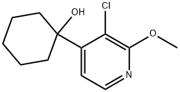 1-(3-chloro-2-methoxypyridin-4-yl)cyclohexanol 结构式