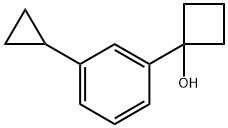 1-(3-cyclopropylphenyl)cyclobutanol 化学構造式