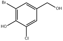 2-bromo-6-chloro-4-(hydroxymethyl)phenol,227766-62-3,结构式