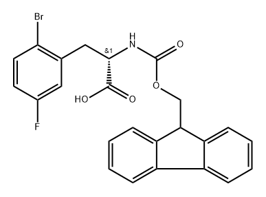 FMOC-L-(2-溴,5-氟)苯丙氨酸 结构式