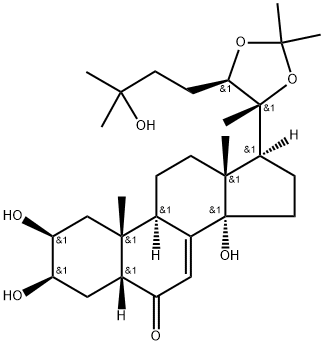 ECDYSTERONE 20,22-MONOACETONIDE, 22798-96-5, 结构式