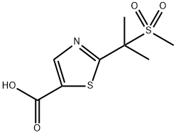 2-(2-(Methylsulfonyl)propan-2-yl)thiazole-5-carboxylic acid Struktur