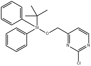 4-(((tert-Butyldiphenylsilyl)oxy)methyl)-2-chloropyrimidine Struktur