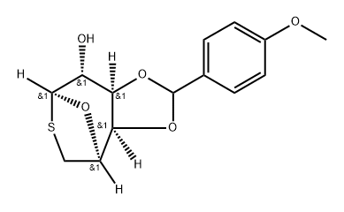 .beta.-D-Galactopyranose, 1,6-dideoxy-1,6-epithio-3,4-O-(4-methoxyphenyl)methylene-,228115-65-9,结构式