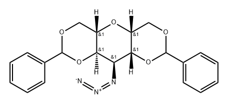 L-glycero-L-gluco-Heptitol, 2,6-anhydro-4-azido-4-deoxy-1,3:5,7-bis-O-(phenylmethylene)-,228115-96-6,结构式