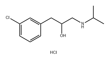 Phenethyl alcohol, m-chloro-alpha-((isopropylamino)methyl)-, hydrochloride Struktur