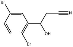 2,5-Dibromo-β-hydroxybenzenepropanenitrile Struktur