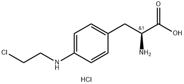 L-Phenylalanine, 4-[(2-chloroethyl)amino]-, hydrochloride (1:1) Struktur