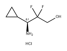 Cyclopropanepropanol, γ-amino-β,β-difluoro-, hydrochloride (1:1), (γS)- Structure