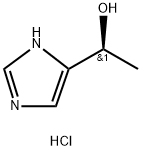 1H-Imidazole-5-methanol, α-methyl-, hydrochloride (1:1), (αS)- 化学構造式