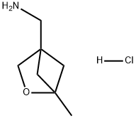 2-Oxabicyclo[2.1.1]hexane-4-methanamine, 1-methyl-, hydrochloride (1:1) Struktur
