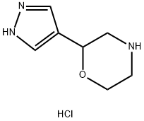 Morpholine, 2-(1H-pyrazol-4-yl)-, hydrochloride (1:2) Struktur