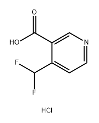 4-(二氟甲基)烟酸盐酸盐, 2287301-98-6, 结构式