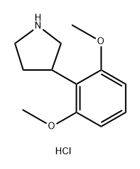 Pyrrolidine, 3-(2,6-dimethoxyphenyl)-, hydrochloride (1:1) Structure