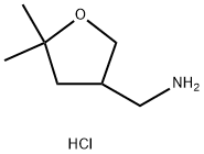(5,5-Dimethyltetrahydrofuran-3-yl)methanamine hydrochloride Struktur