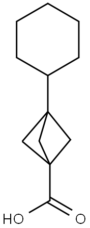 (3-环己基双环[1.1.1]戊烷-1-基)甲酸 结构式