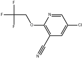 5-Chloro-2-(2,2,2-trifluoroethoxy)-3-pyridinecarbonitrile,2290562-40-0,结构式