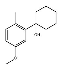 1-(5-methoxy-2-methylphenyl)cyclohexanol 化学構造式