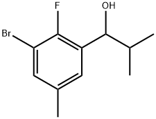 1-(3-bromo-2-fluoro-5-methylphenyl)-2-methylpropan-1-ol Structure