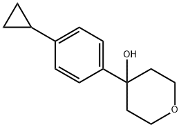 4-(4-cyclopropylphenyl)tetrahydro-2H-pyran-4-ol 化学構造式