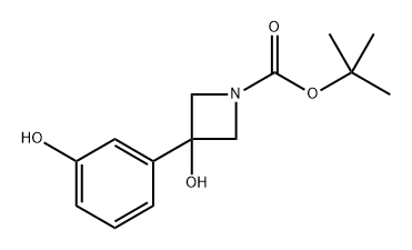 tert-butyl 3-hydroxy-3-(3-hydroxyphenyl)azetidine-1-carboxylate,2294590-58-0,结构式