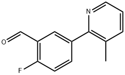 2-fluoro-5-(3-methylpyridin-2-yl)benzaldehyde Structure