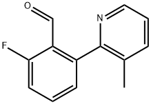 2-fluoro-6-(3-methylpyridin-2-yl)benzaldehyde Structure