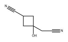 3-(氰基甲基)-3-羟基环丁腈, 2294868-59-8, 结构式